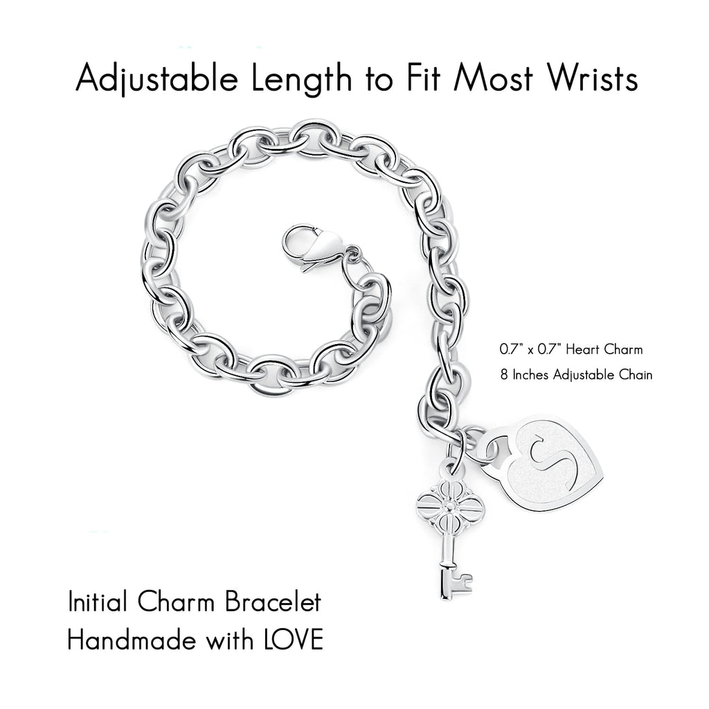 TONY & SANDY Initial Charm Bracelets for Girls Jewelry Stocking Stuffers Teens Teenage Girl Gifts Ideas Birthday Age 8 12 10 14