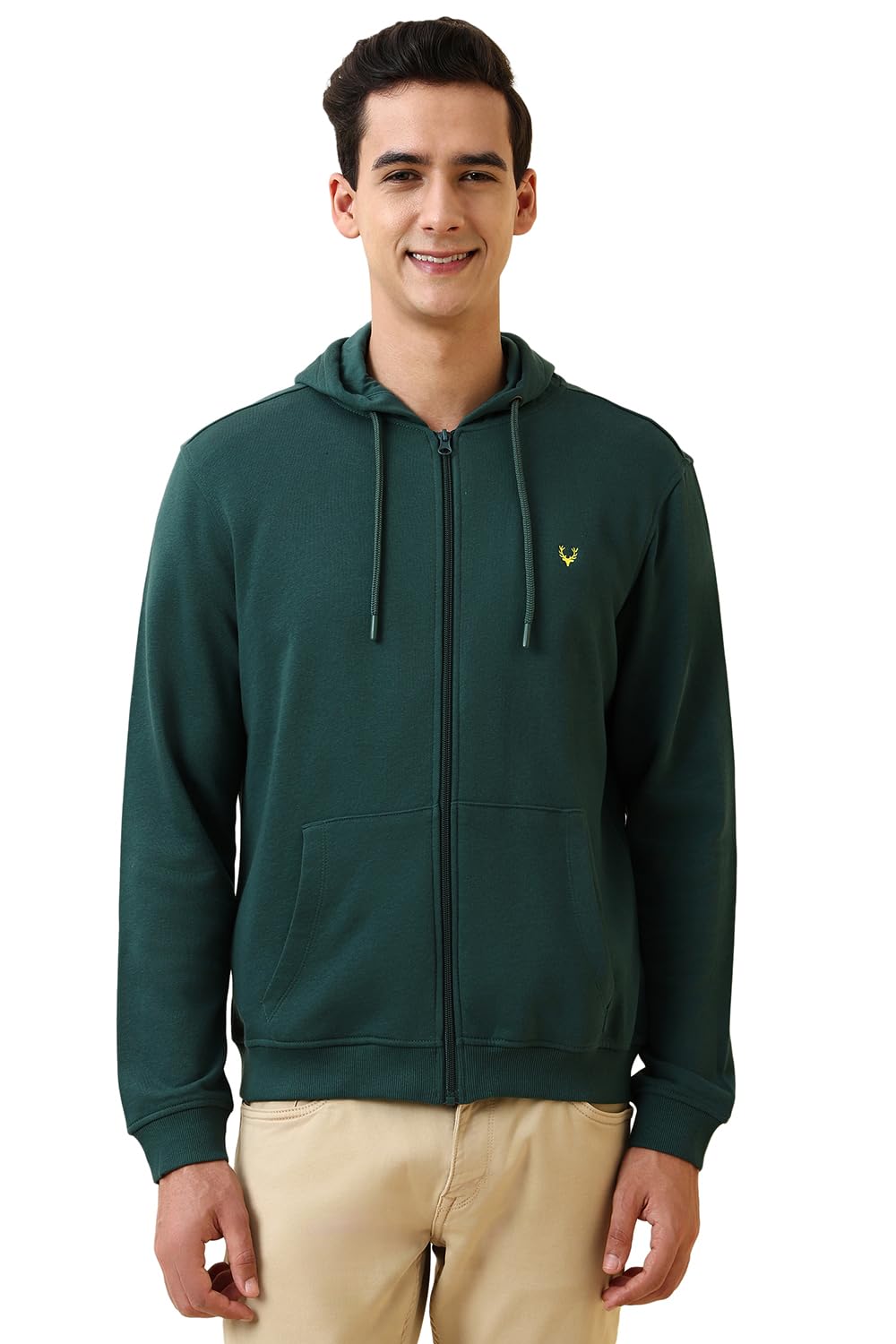 Allen Solly Men Casual Cotton Hooded T-Shirt