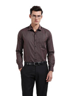 The Indian Garage Co Mens Slim Fit Striped Formal Shirt