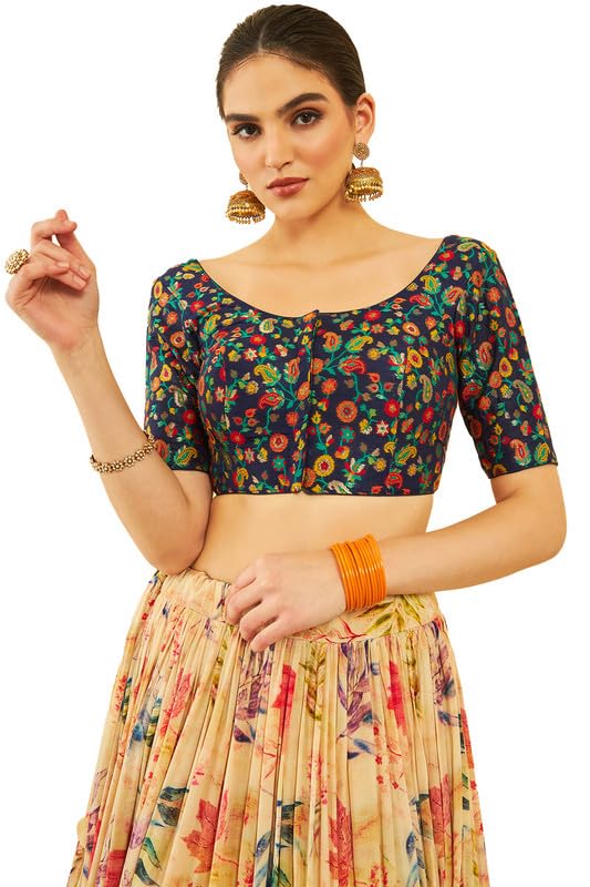 Soch Women Silk Blend Paisley Woven Design Blouse