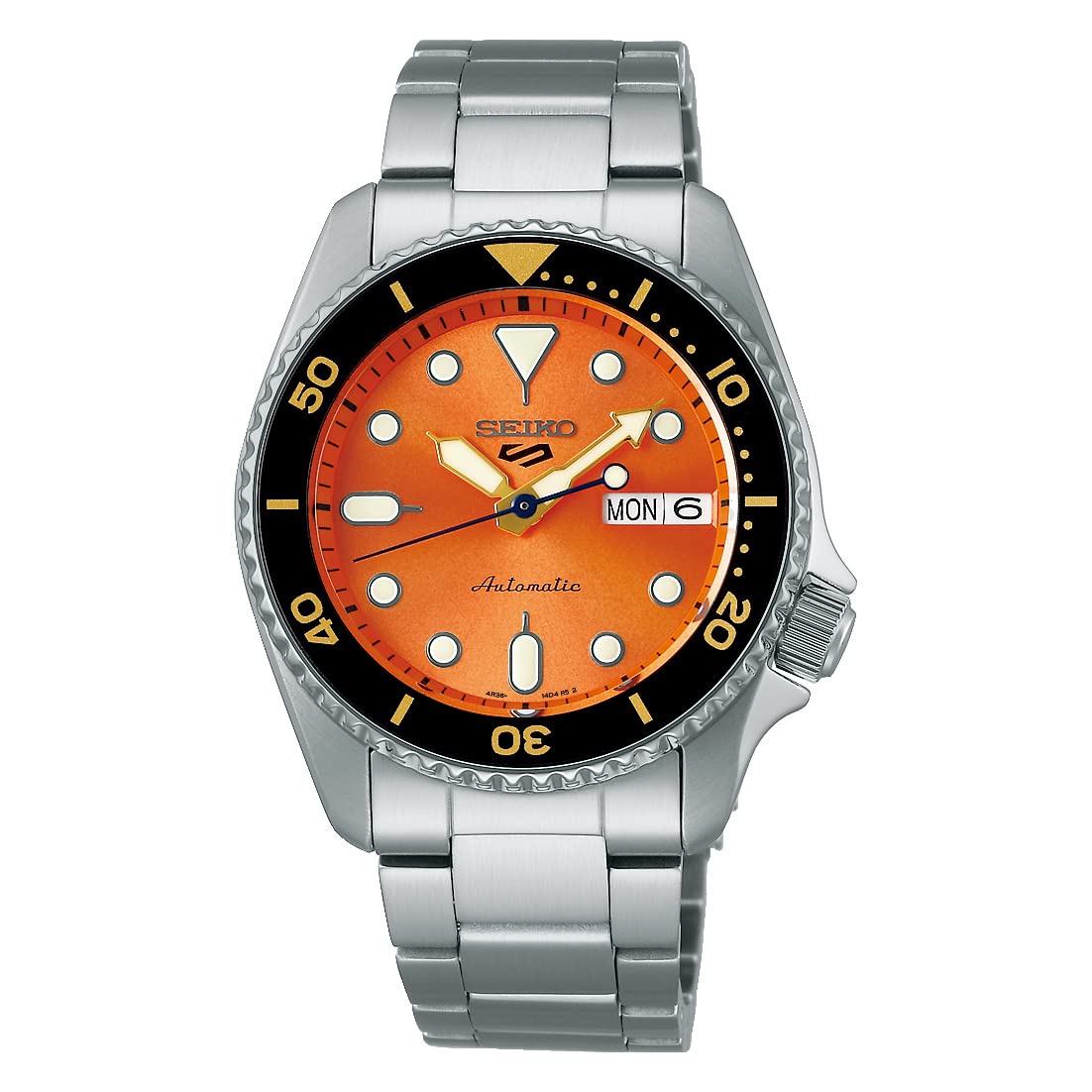 Seiko 5 Sports SKX Style Midi Orange Dial Automatic SRPK35K1 100M Men's Watch
