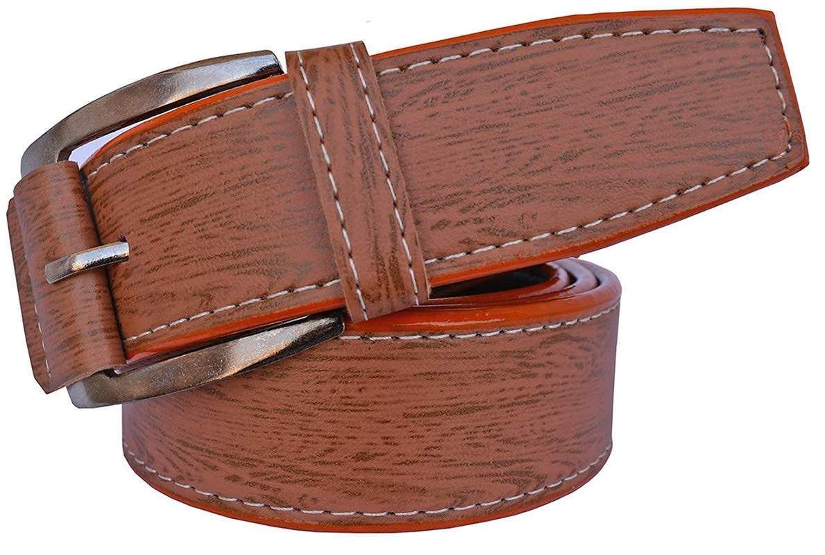 Veteran MenS Tan Formal Synthetic Belt Formal/Casual Belt For Men(V304Tbel) 34