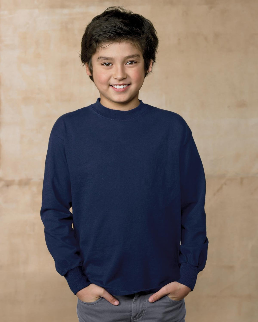 Youth Authentic-T Long-Sleeve T-Shirt - BLAcK - XS(D0102H2HXZA)