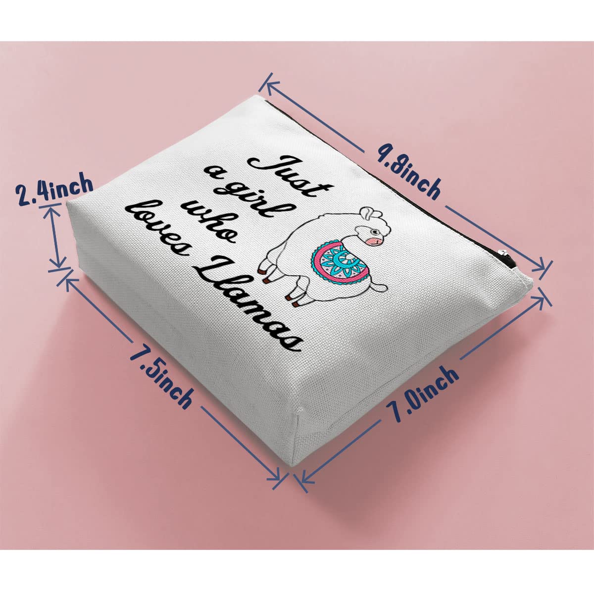 BiuNiuring Llama Gifts for Women, Llama Costmeic Bag Travel Gifts, Llama Gifts for Llama Lovers, Llama Makeup Bag, Who Loves Lla