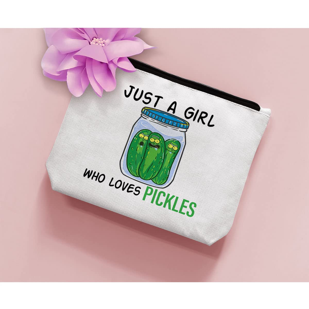 BiuNiuring Pickle Gifts for Pickle Lovers, Pickle Gifts for Women, Pickle Makeup Bag, Cosmetic Bag, Who Loves Pickles Cosmetic B