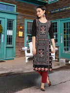 Pinkmint WomenS Printed Kurti For WomenS Round Neck Straight Kurti For Women (Pack Of 5)