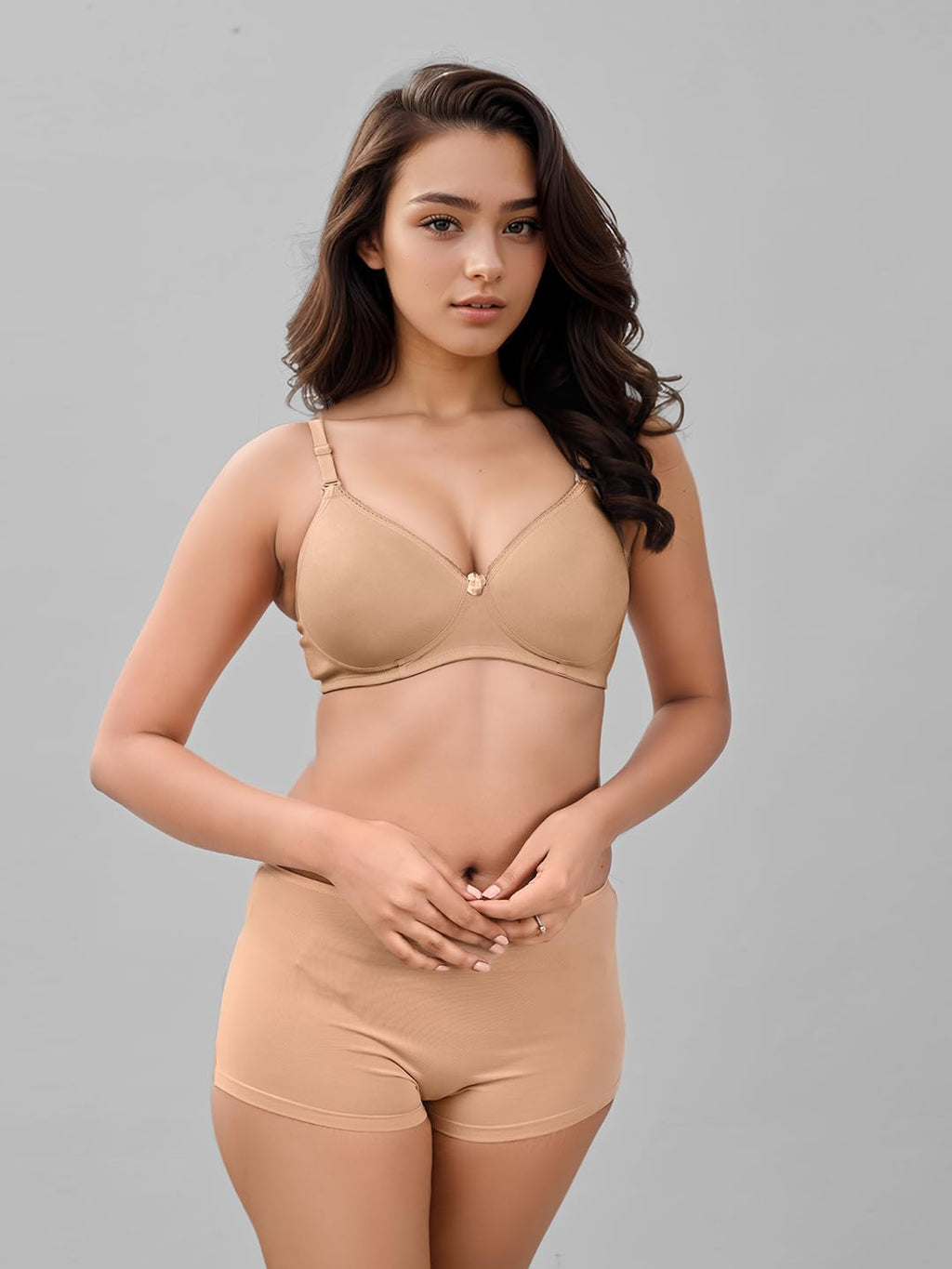 Lux Venus 3/4Th Coverage Padded Bra With Adjustable Bra Skyblue