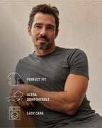 True Classic 6 Pack, Staple Color Pack, Men's Short Sleeve Crew Neck T-Shirt, Medium