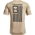 Under Armour Men's New Freedom Flag T-Shirt, Desert Sand (290)/Black, Large