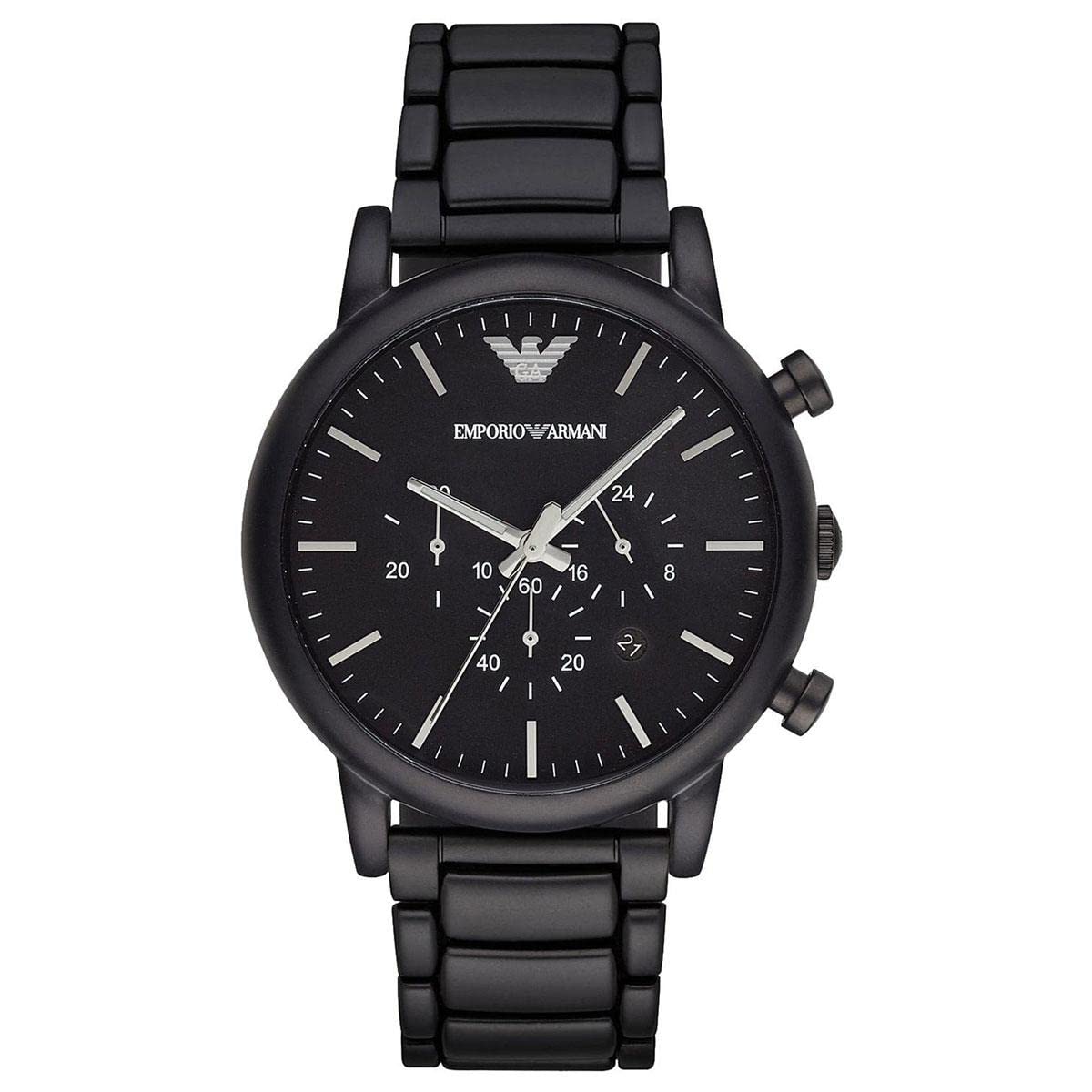 Emporio Armani Men's Chronograph Black Stainless Steel Watch (Model: AR1895)