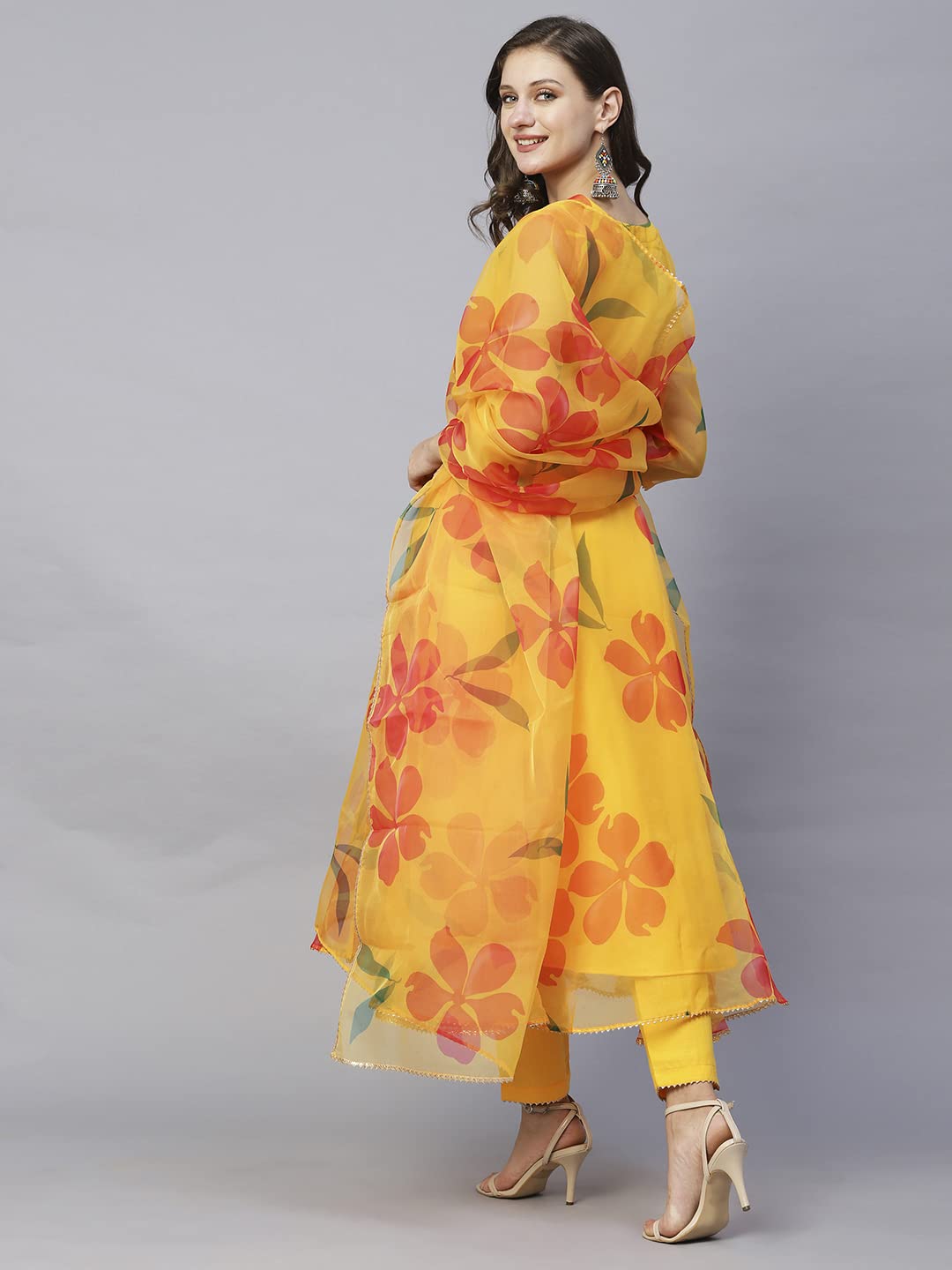 Anni Designer Organza Women Kurta With Pant & Dupatta