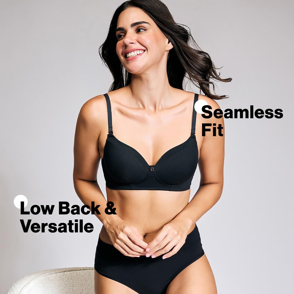 Nykd (Nyb252 Cotton Padded & Wired T-Shirt Bra For Women | Comfortable Bra With Ultra Soft Detachable Straps | Ideal For Low Nec