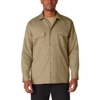 Dickies Mens Big-Tall Long Sleeve Work Shirt, Khaki,3XL
