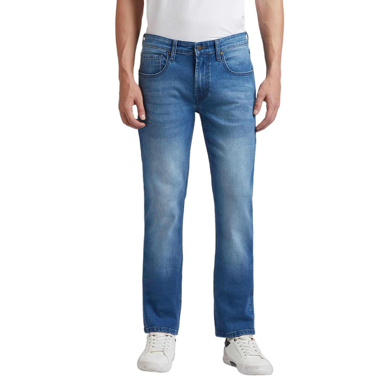 Pepe Jeans Men Mid Rise Slim Fit Jeans Light Used,Blue,36