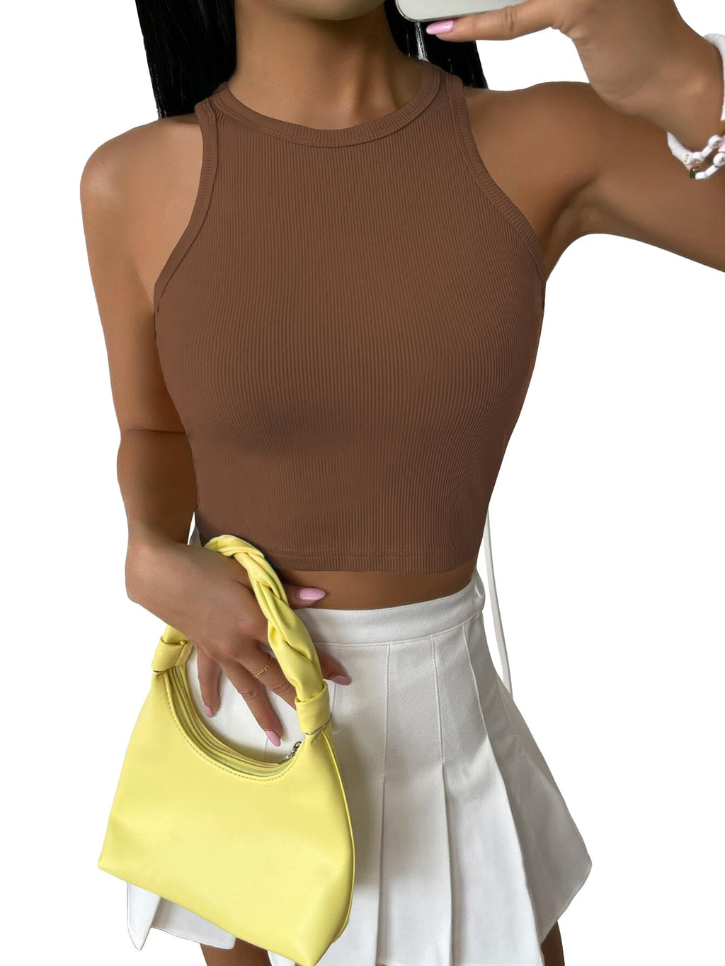 Toochki Top for Women| Crop Short Tops | Spandex | Strachable Tank Style Solid Tunics for Girls