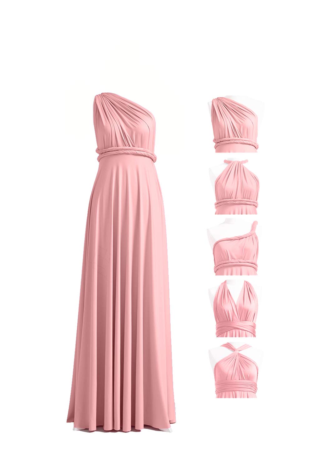 72styles Womens Bridesmaids gown, Wedding Bridesmaid Elastic Dress Evening gown Formal Prom Dress Multi-Way Dress