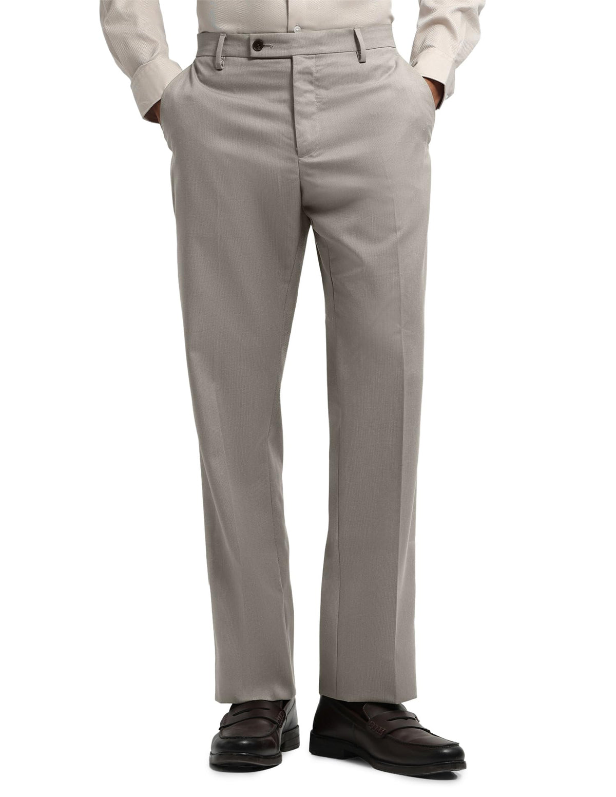 Arrow Mens Dobby Madison Regular Fit Trousers 32