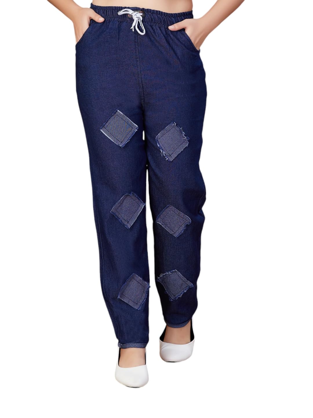 Aarika Girls Casual Wear Navy Blue Colour Solid Denim Jeans (12-16 Years)