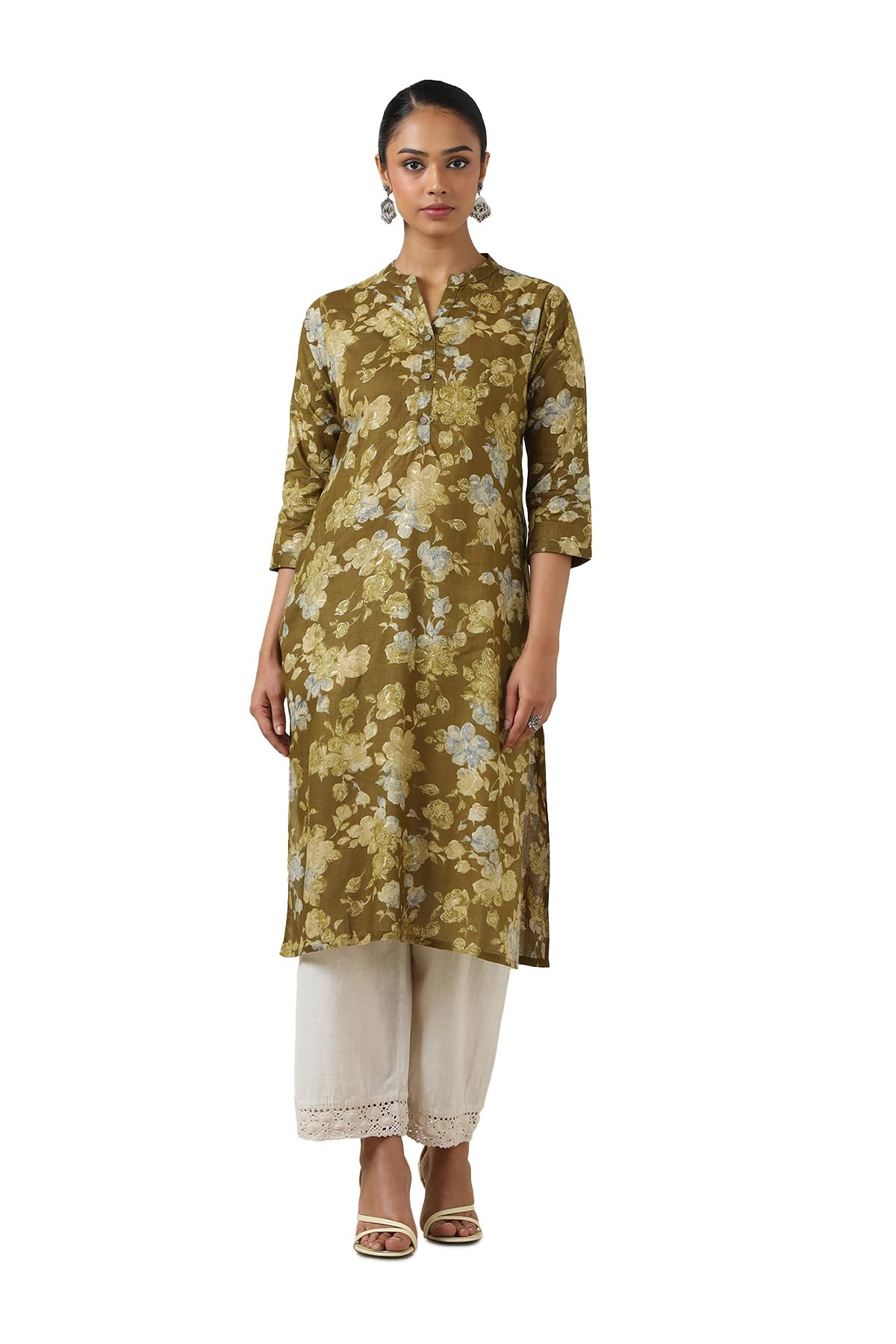Soch Women Cotton Botanical Regular Kurta (