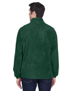 Mens 8 oz Full-Zip Fleece - BLAcK - 5XL(D0102H76F72)