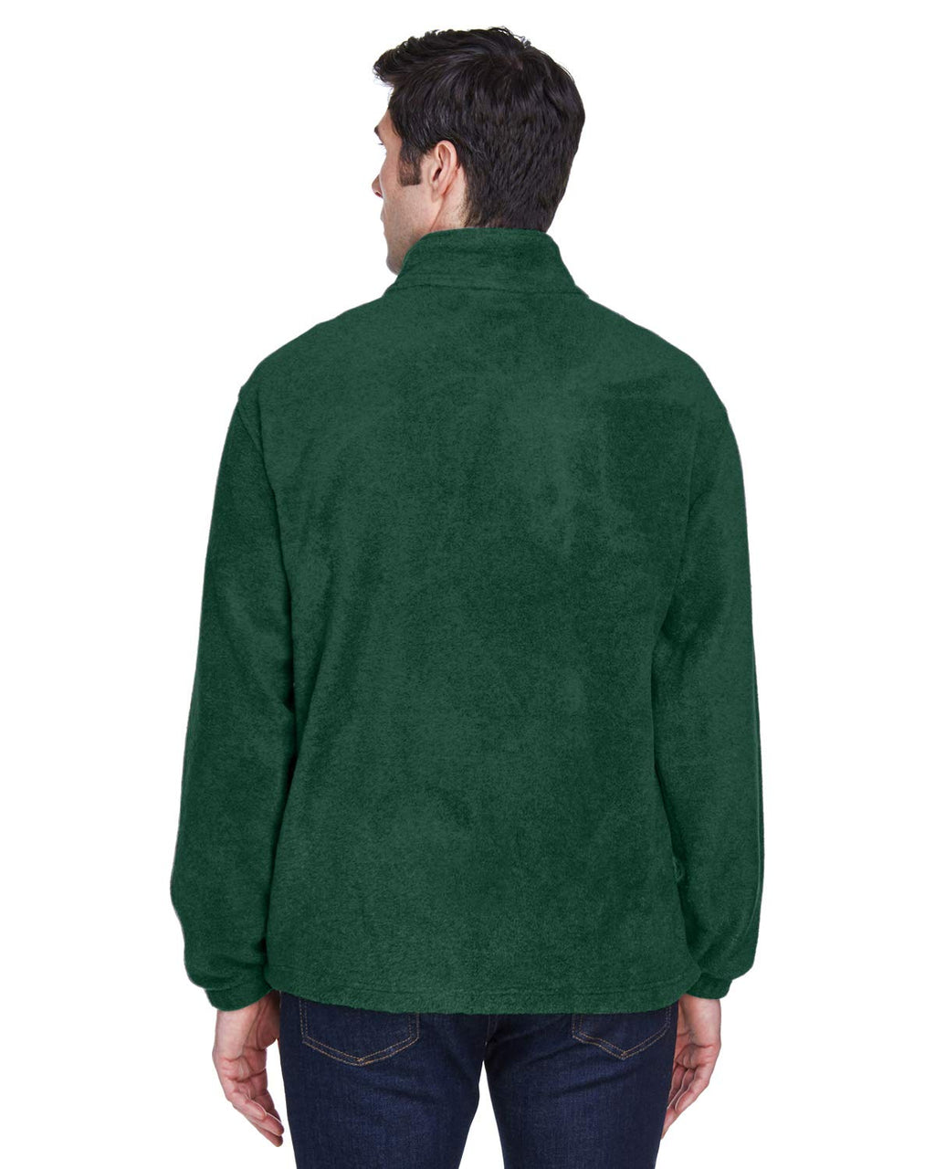 Mens 8 oz Full-Zip Fleece - BLAcK - 5XL(D0102H76F5J)