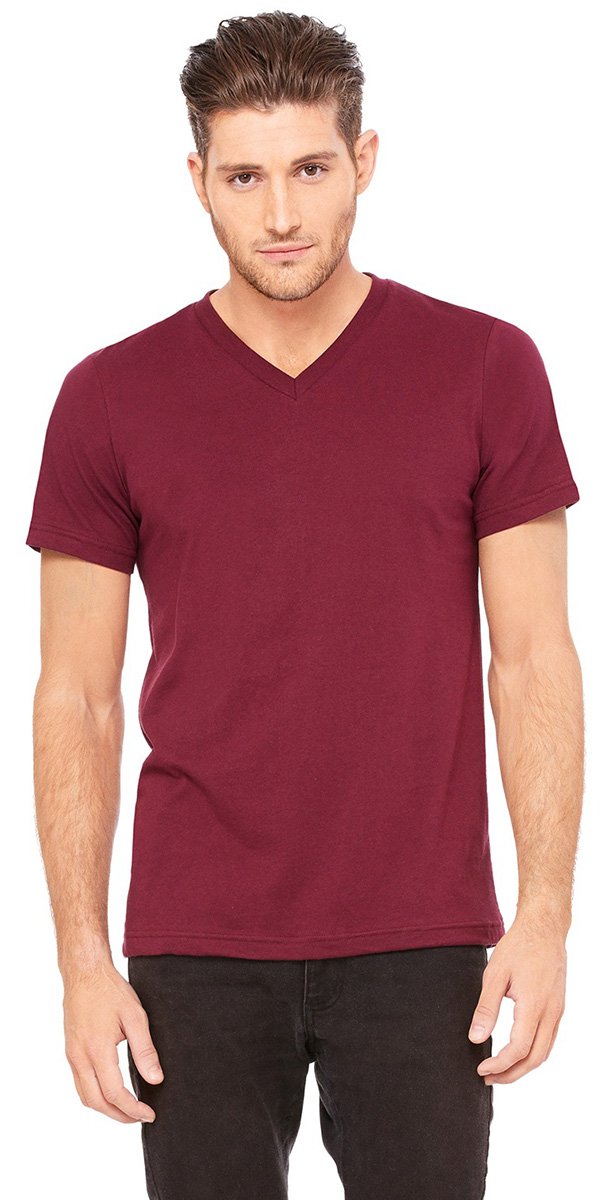 Unisex Jersey Short-Sleeve V-Neck T-Shirt - TRUE ROYAL - XS(D0102H7Wc8P)