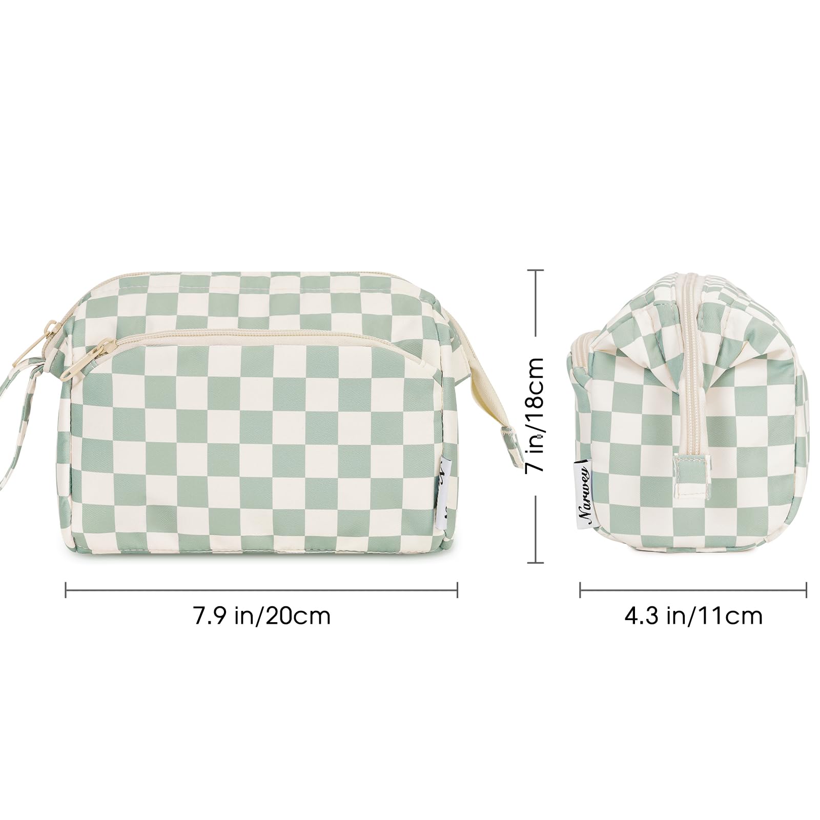 Narwey Large Women Makeup Bag Wide-open Make up Bag Travel Cosmetic Organizer Toiletry Bag for Cosmetics Toiletries Accessories