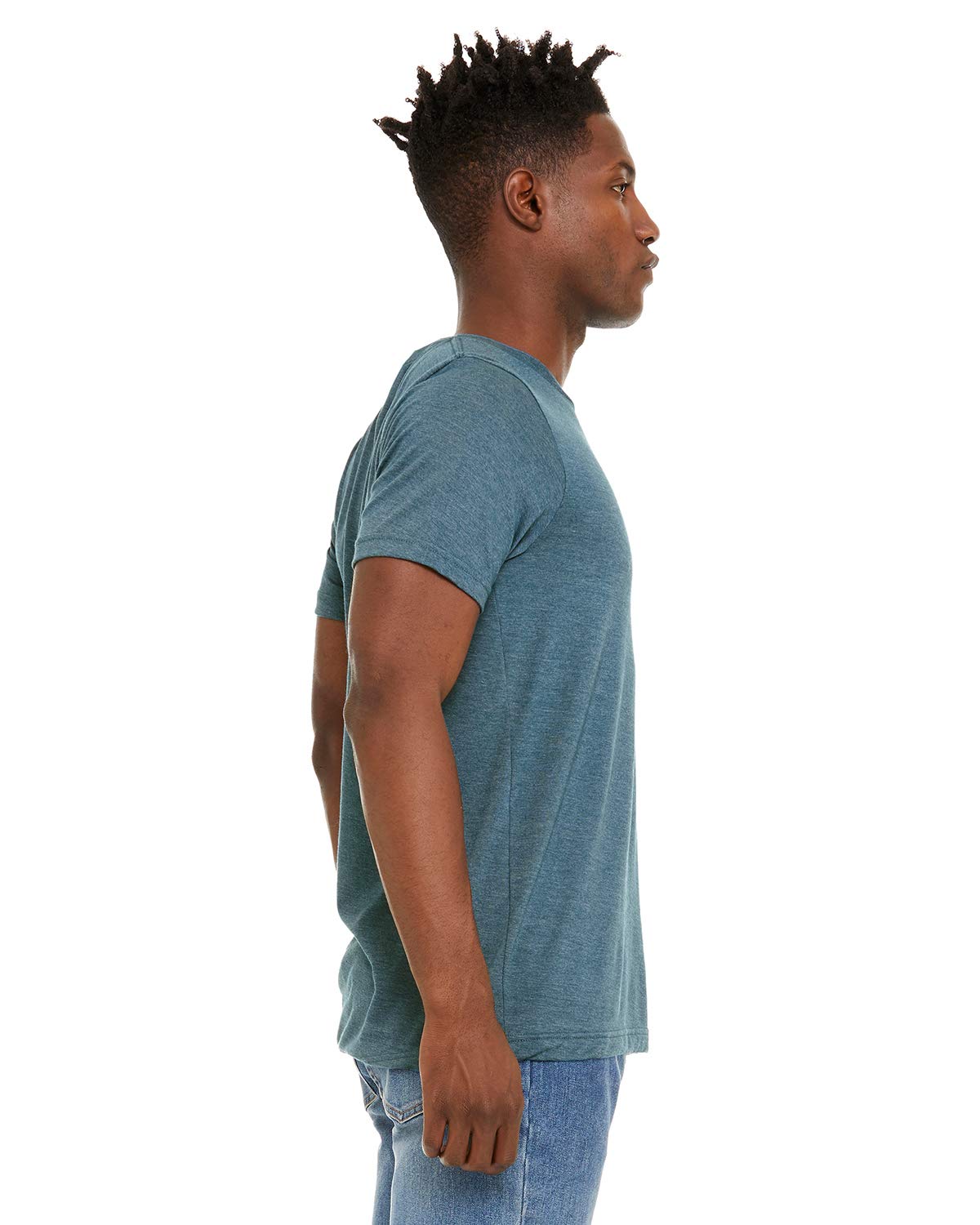 Unisex Sueded T-Shirt - HEATHER RED - XS(D0102H7KP58)