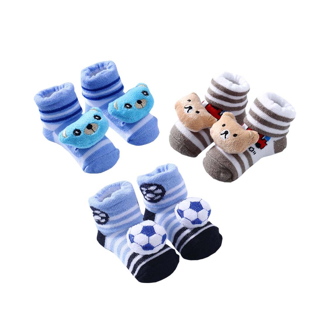 Kike Infant BoyS And GirlS Booties|Shoes For New Born Set Of 3 Pairs (012 Months, Multicolor 2) 0-12