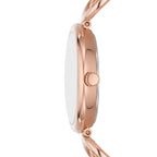 Fossil Women's Carlie Quartz Stainless Steel Three-Hand Watch, Color: Rose Gold (Model: ES5273)