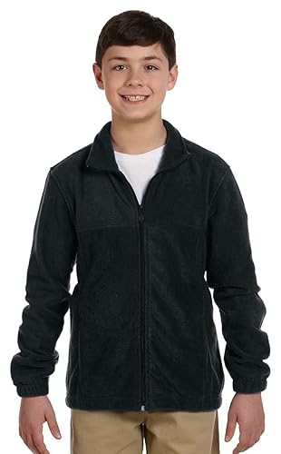 Youth 8 oz Full-Zip Fleece - SAFETY YELLOW - S(D0102H76TYT)