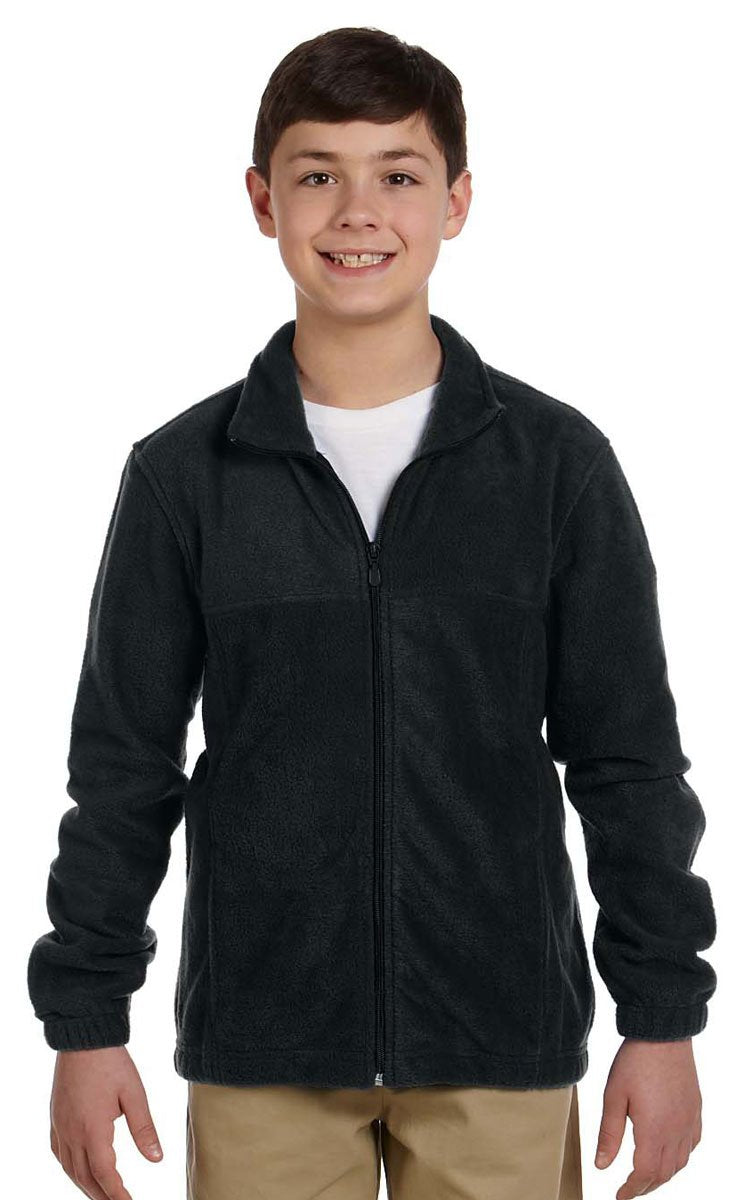 Youth 8 oz Full-Zip Fleece - SAFETY YELLOW - S(D0102H76TDJ)