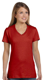 Ladies Essential-T V-Neck T-Shirt - BLAcK - S(D0102H7KWcP)