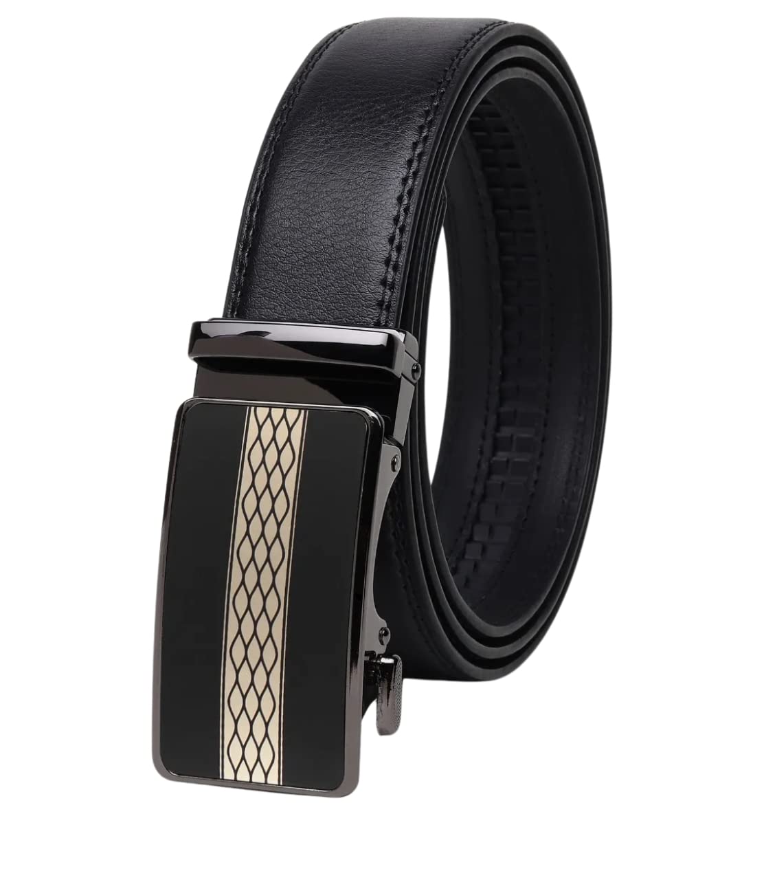Zacharias MenS Faux Leather Belt With Autolock Buckle Ads223 (Black, 3Xl) (Pack Of 1) 3