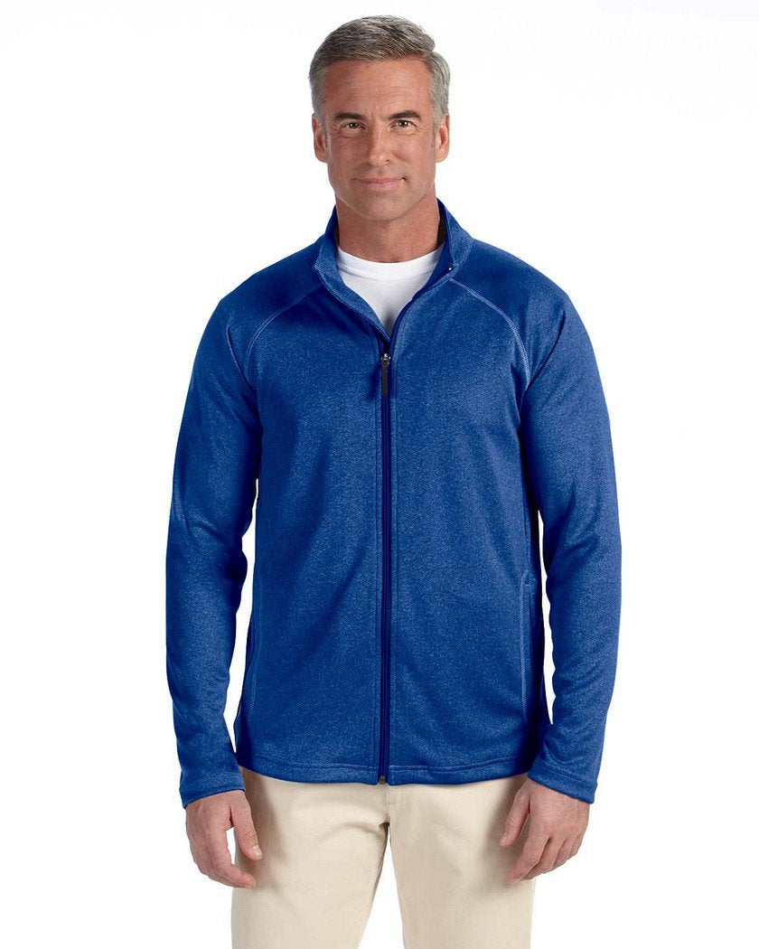 Mens Stretch Tech-Shell compass Full-Zip - DK gREY HEATHER - S(D0102H76KAT)