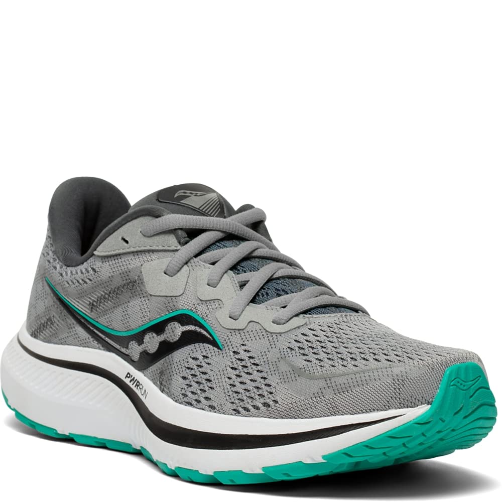 Saucony Women's Omni 20 Running Shoe, Alloy/Jade, 8.5