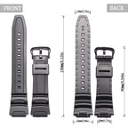 XBHSW Resin watch strap Compatible with Casio AE1200WH AE-1000W SGW-300H AQ-S800W W-800H Men's Waterproof Rubber Band Replacemen