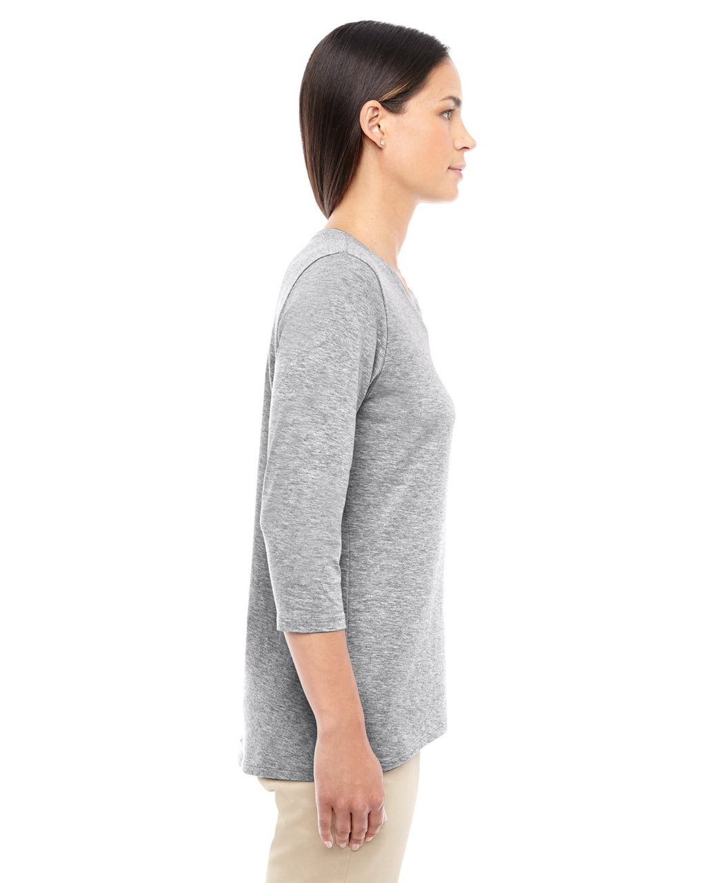 Ladies Perfect FitBracelet-Length V-Neck Top - WHITE - XS(D0102H76WFP)