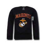 Crewneck Sweatshirt, Marines, Black, L