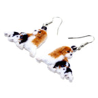 NEWEI Acrylic Cute Basket Dog earrings Drop Dangle Fashion Animal Jewelry For Women Gift Charms