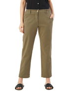 FYLTR Womens Regular Khakis (FYLSS23WP-030_Alive Olive_36)