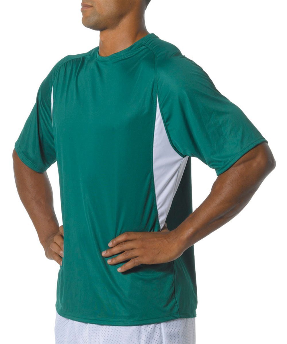 Youth cooling Performance color Blocked T-Shirt - gOLD WHITE - S(D0102H7KSYT)