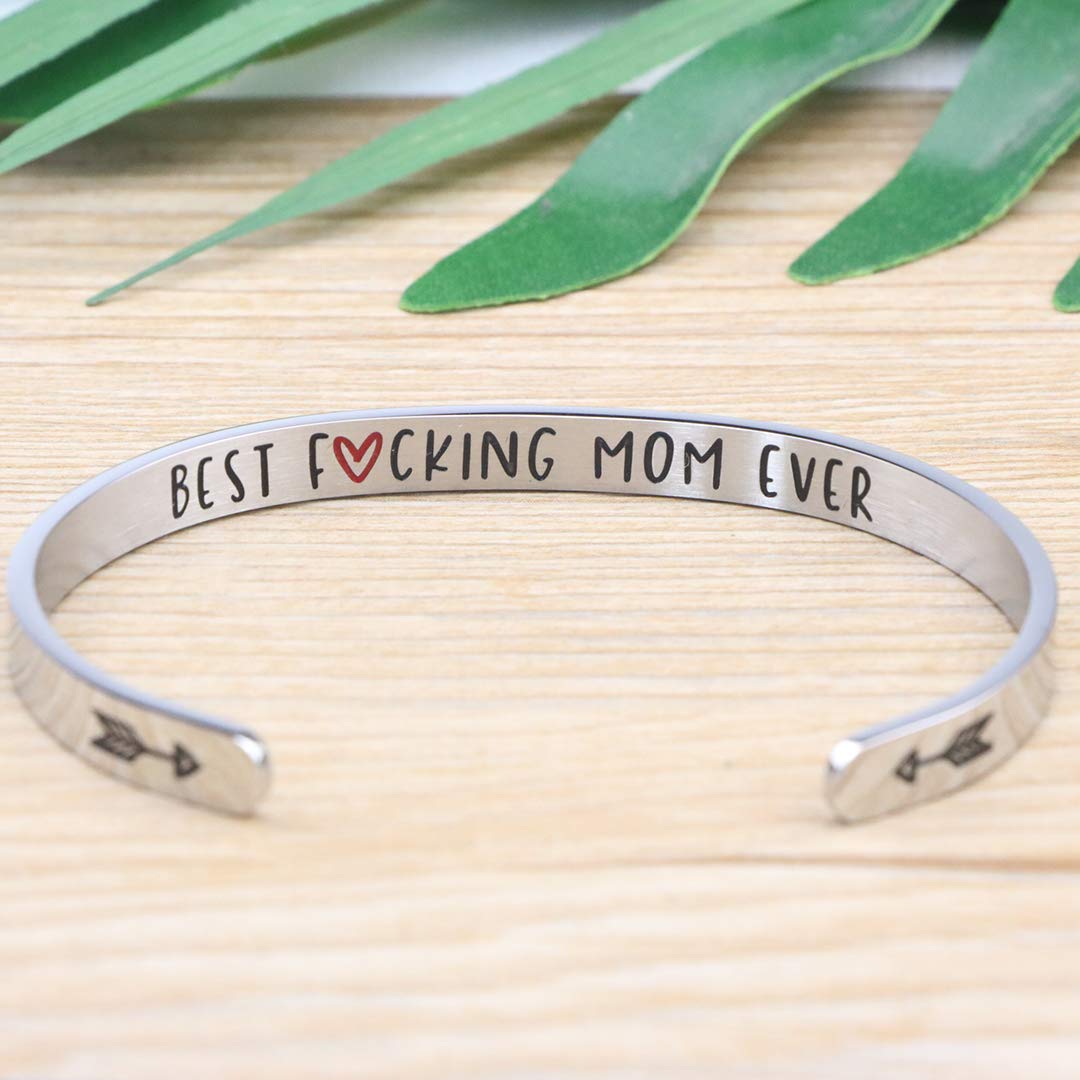 Mother Daughter Bracelet for Mom Mothers Day Christmas Birthday Thanksgiving Day Gifts Cuff Inspirational Motivational Encourage