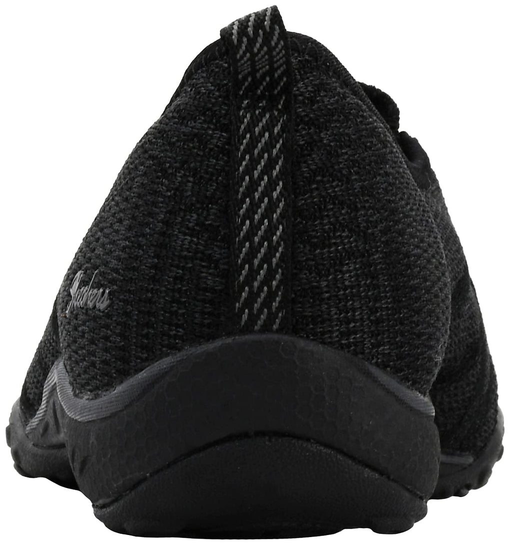 Skechers Women's Breathe-Easy-A-Look Mary Jane Flat, Black, 8 M US