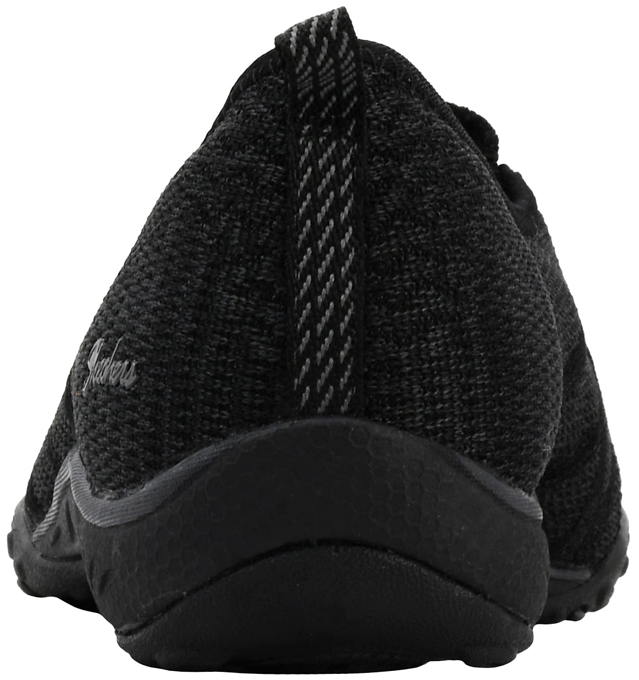 Skechers Women's Breathe-Easy-A-Look Mary Jane Flat, Black, 8 M US