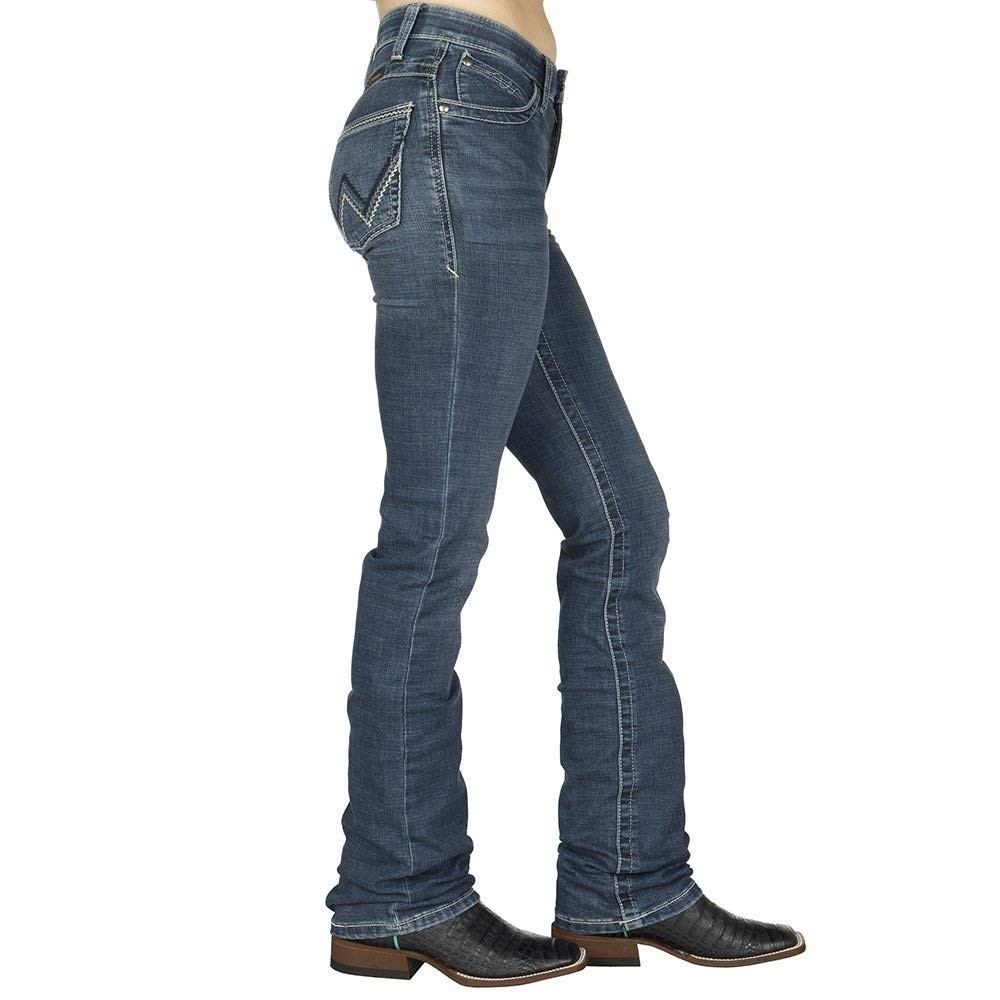 Wrangler Women's Willow Mid Rise Performance Waist Boot Cut Ultimate Riding Jean, Davis, 11-36