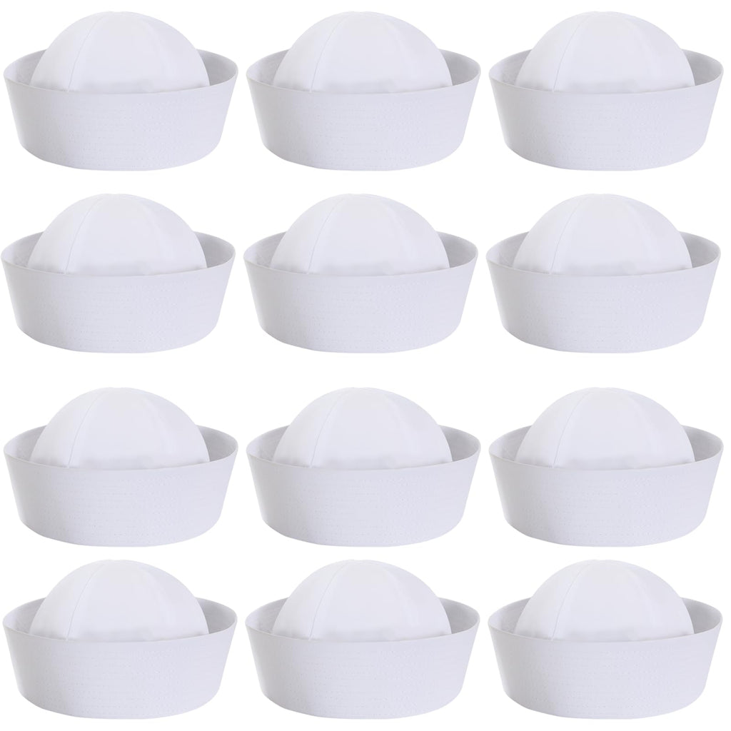 CCUFO 23 White Sailor Hat Us navy hats for men Funny Party Hats Yacht Hat1 2 Pcs