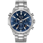 Bulova Men's Marine Star Series B Stainless Steel 6-Hand Chronograph Quartz Watch, Blue Dial Style: 96B256