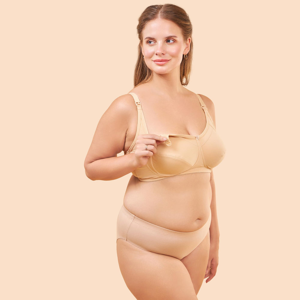 Enamor MT02 Sectioned Lift & Support Nursing Bra - Non-Padded, Wirefree & High Coverage