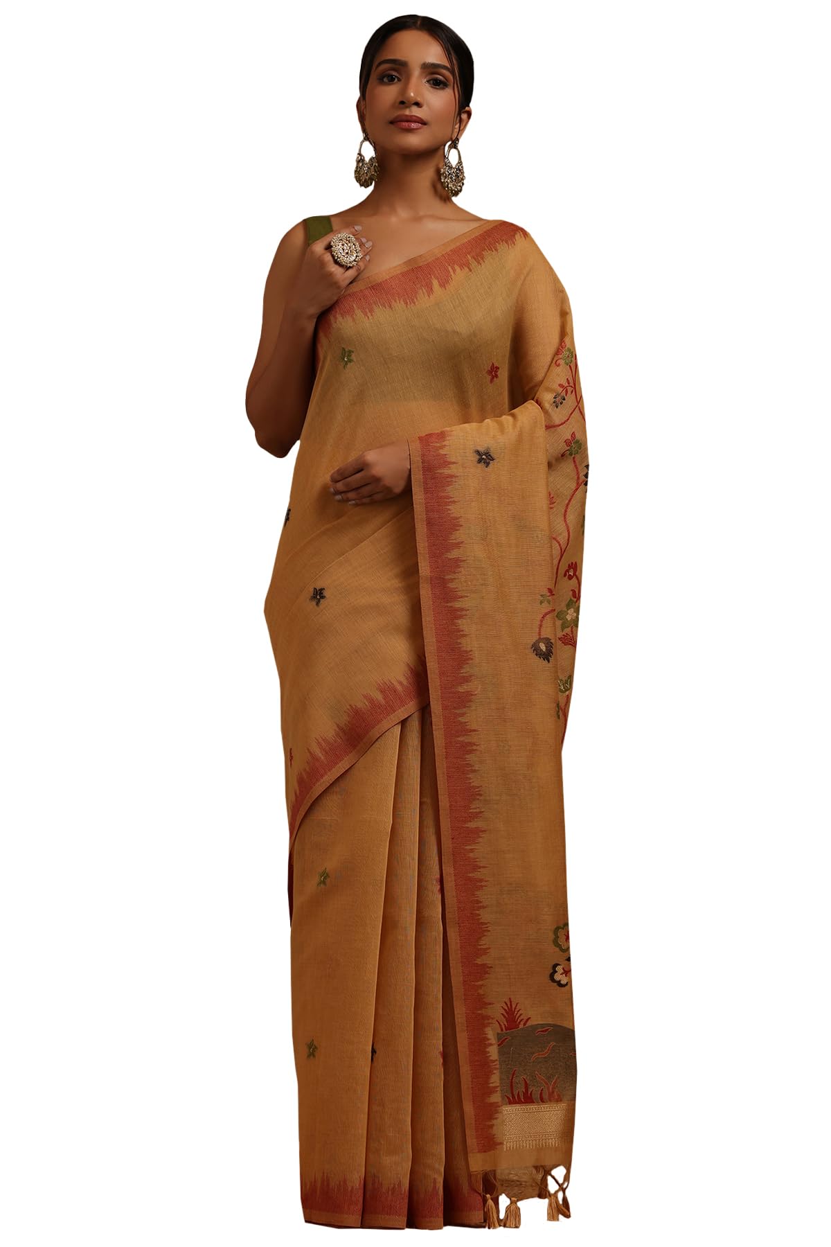 Soch Women Chanderi Floral Woven Design Saree